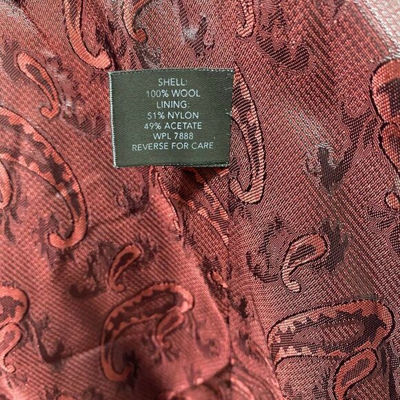 Anne Klein Women's 100% Wool Black Long Coat Size 8 Button Down - Picture 10 of 11